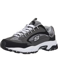 Skechers - Stamina Cutback Lace-up Sneaker,charcoal Cutback,8 M Us - Lyst