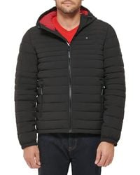 Tommy Hilfiger - Stretch Poly Hooded Packable Jacket - Lyst