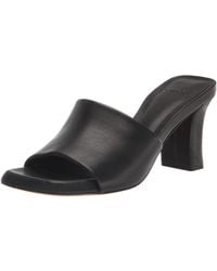 Vince - S Lulu Slide Mule Dress Sandal Black Leather 9.5 M - Lyst