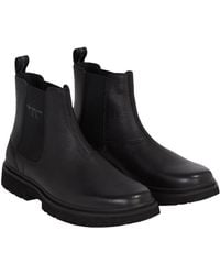 Calvin Klein - Eva Mid Chelsea Boot LTH Mittelhoher Stiefel - Lyst