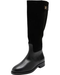 Tommy Hilfiger - TH Stud Leather Mix Long Boot - Lyst