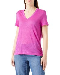Gerry Weber - T-Shirt aus Leinen Kurzarm unifarben - Lyst