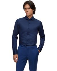 HUGO - S Kason Easy-iron Slim-fit Shirt In Cotton Twill - Lyst