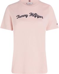 Tommy Hilfiger - Reg Script C-nk Ss S/s T-shirt - Lyst