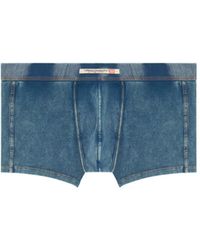 DIESEL - Boxer in cotone effetto denim - Lyst