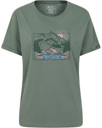 Mountain Warehouse - Printed Wms Photo Scene Organic Loose Fit T-shirt Khaki 20 - Lyst