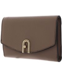Furla - Primula Compact Wallet with Zip M Greige - Lyst
