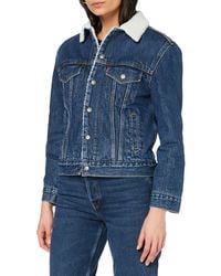 Levi's - Pl Ex Bf Sherpa Trucker Rough And Tumble Jacket - Lyst