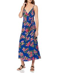 Tommy Hilfiger Hallie Wrap Slip Dress NS Vestito - Blu