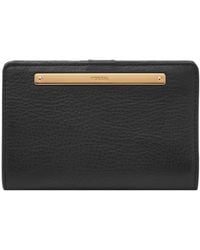 Fossil - Liza Leather Wallet Slim Minimalist Bifold - Lyst