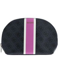 Guess - Dome Pouch Coal Logo - Lyst