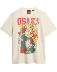 Superdry - Locker geschnittenes Osaka T-Shirt Knochenweiß M - Lyst