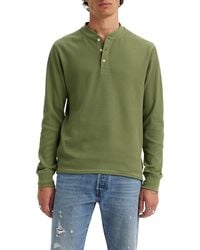 Levi's - Long-sleeve Thermal 3-button Henley Non-graphic Tees - Lyst