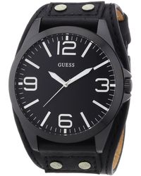 Guess - S Watch Casual Collection Black Dial Spring/summer Collection Black Strap W0181g2 - Lyst