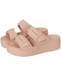 Crocs™ - Brooklyn Buckle Low Wedge Shoes - Lyst