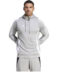 adidas - Teamsport Textil - Sweatshirts Tiro 24 Training Hoody grauweiss - Lyst