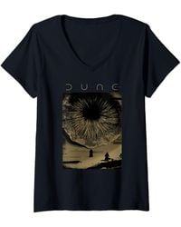 Dune S Big Worm Logo V-neck T-shirt - Black