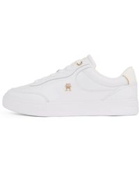 Tommy Hilfiger - Essential Chic Leather Court Trainers - Lyst