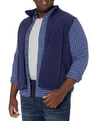 Amazon Essentials - Standard Full-zip Polar Fleece Vest,blue - Lyst
