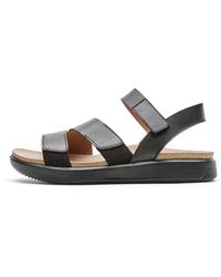 Rockport - Womens Kells Bay 3-strap Sandal - Size 5 M - Black - Lyst