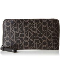 Calvin Klein TIN4 Mono Large ZIPAROUND XL - Nero