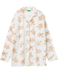 Benetton - Giacca M/L 34WW3M06M Parte Superiore del Pigiama - Lyst