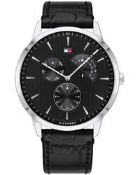 Tommy Hilfiger - Herren Multi Zifferblatt Quarz Uhr mit Leder Armband 1710391 - Lyst