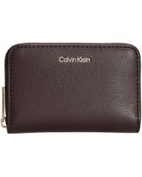 Calvin Klein - Foil Logo Medium Zip Around Lv04f1091g Wallets - Lyst