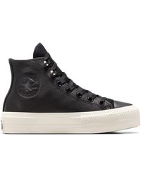 Converse - Chuck Taylor All Star Lift Platform Water Repellent Nero da Donna A08312C - Lyst
