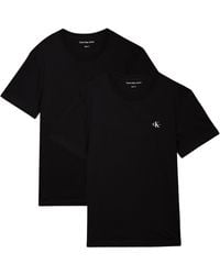 Calvin Klein - Pack de 2 Camisetas de ga Corta Par Hombre Monologo Cuello Redondo - Lyst