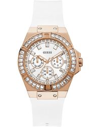 Guess - Armbanduhr Venus 39 mm Strasssteine auf dem Gehäuse Armband Silicone GW0118L4 - Lyst