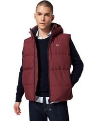 Tommy Hilfiger - Uomo Gilet Essential Down Vest con Cappuccio - Lyst
