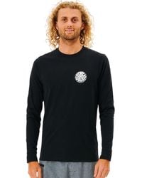 Rip Curl - Icons Of Surf Long Sleeve Upf 50+ Loose Fit Rashguard Black - Lyst
