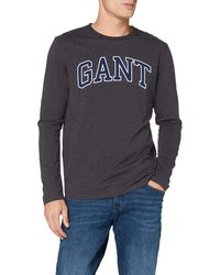 Gant Mens Solid Ls T-Shirt Long Sleeve Long Sleeve Top