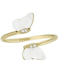 Fossil - Stainless Steel Mop Butterfly Ring - Lyst