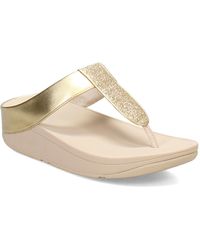 Fitflop - Fino Glitterdust Metallic Toe-post Sandals - Lyst