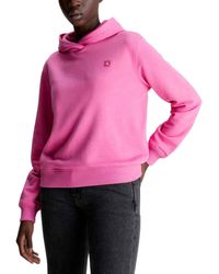 Calvin Klein - Ck Embro Badge Regular Hoodie Hoodies Pink - Lyst