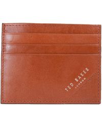 Ted Baker - Raffle Embossed Corner Leather Card Holder - Lyst