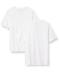Amazon Essentials - Henley en Coton Coupe Classique à ches Courtes - Lyst