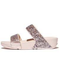 Fitflop - Lulu Multi-tonal Glitter Slides Sandal - Lyst
