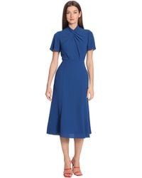 Maggy London - Sophisticated Twist Neck Detail Dress Workwear Office Career Occasion Event Guest Of - Lyst