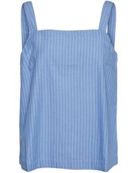 Vero Moda - Vmgili Square Neck Singlet Wvn Ga Top - Lyst