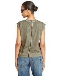 G-Star - G-Star para Mujer Top Back Zip Overdyed - Lyst