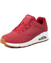 Skechers - Uno, Sneaker Donna, Red White, 39.5 EU - Lyst