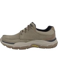 Skechers - S Respected Canvas Walking Shoes Casual Lace Up Taupe 7 - Lyst