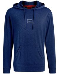 HUGO Laze 10261152 01 - Pantaloncini Sportivi In Jersey Morbido Con Bambù, Taglia XL, Logo Ricamato