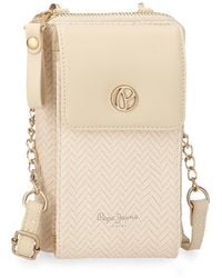 Pepe Jeans - Sprig Messenger Bag Mobile Phone Case Beige 11x20x4cm Faux Leather By Joumma Bags - Lyst
