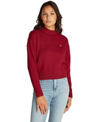 Calvin Klein - Calvin Klein Pullover Embro Badge Sweater Rundhalsausschnitt - Lyst