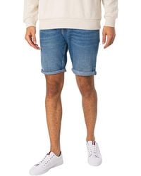Tommy Hilfiger - Jeans Shorts mit Stretch - Lyst