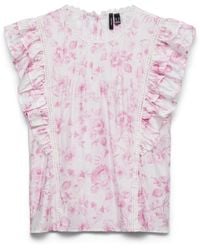Vero Moda - Vmbliss S/L Detail Top WVN - Lyst